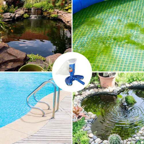 Medenceporszívó, tisztító készlet, újrahasználható zsákkal, Ikonka, kék
