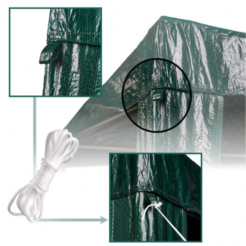 Zöld kereskedelmi rendezvény pavilon sátor 2x2