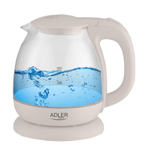 Adler AD 1283C Átlátszó LED-es üveg vízforraló 1.0L 1100 W