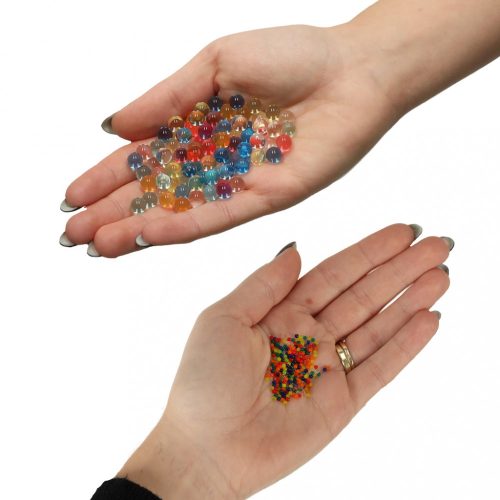 Többszínű 250g 50,000db hidrogél virágpisztoly gyöngyök. 7-8mm