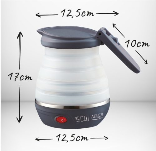 Adler AD 1279 0.6L 750W szilikon összecsukható vízforraló 0.6L 750W