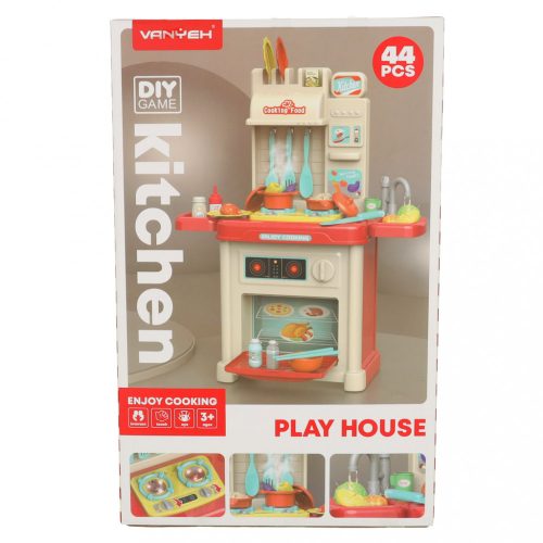 Gyermek könnyű műanyag konyha nagy 44 darab