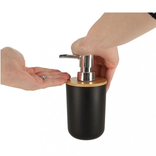 Fürdőszobai szett kefeadagoló 6 darabos készlet fekete