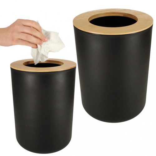 Fürdőszobai szett kefeadagoló 6 darabos készlet fekete