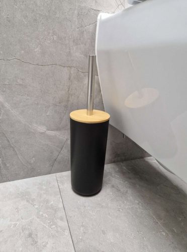 Fürdőszobai szett kefeadagoló 6 darabos készlet fekete