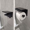 WC-papír tartó polccal fekete