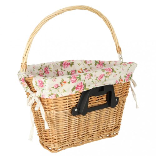 Fonott kosár kerékpár elülső kosár fonott virágbetéthez