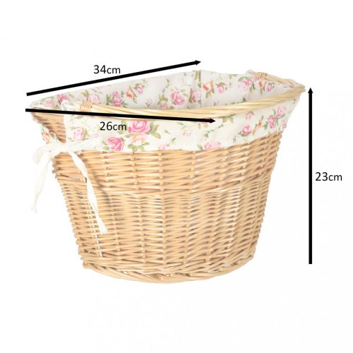 Fonott kosár kerékpár elülső kosár fonott virágbetéthez