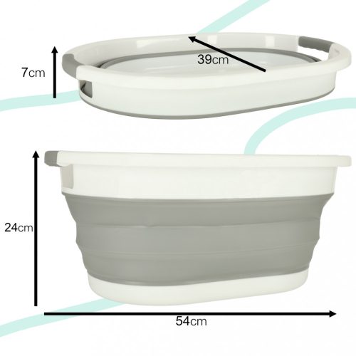 Erős szilikon összecsukható mosodai tál 25L