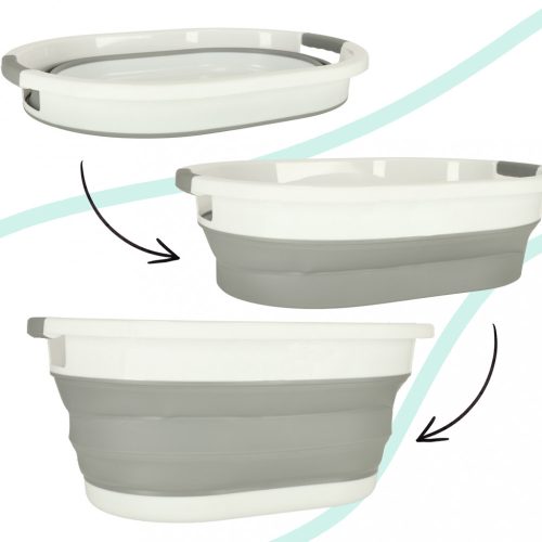 Erős szilikon összecsukható mosodai tál 25L