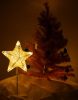 Karácsonyi dekoráció álló csillag 39cm 10LED meleg sárga elemmel működtethető