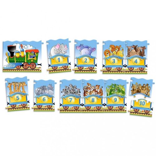 CASTORLAND Oktatási vonat puzzle 13 darab - Puzzle vonaton 4+