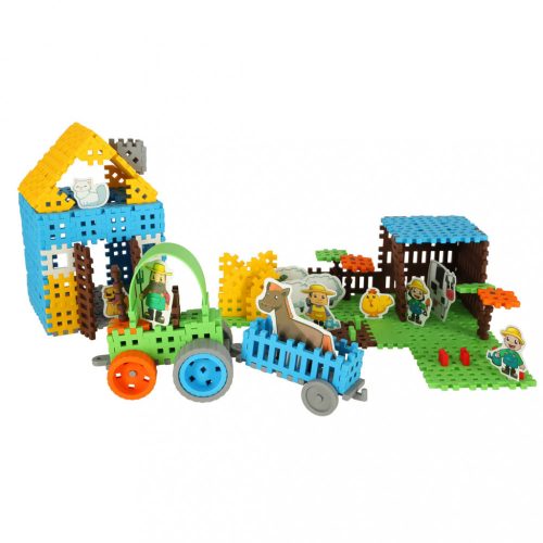 Építőkockák mini gofri farmer buborékcsomagolás 185 db