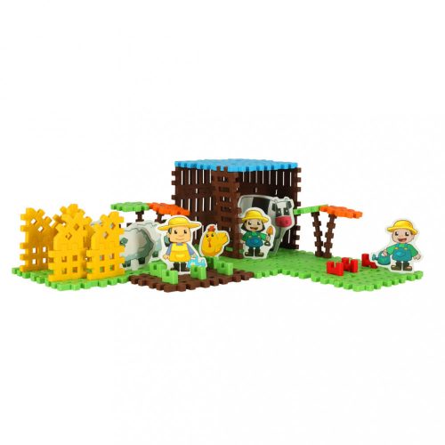 Építőkockák mini gofri farmer buborékcsomagolás 185 db