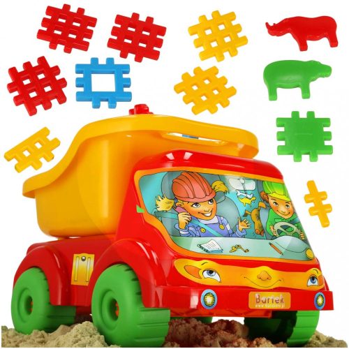 Bartek billenőplatós teherautó + homokozó tartozékok