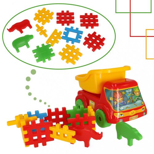 Bartek billenőplatós teherautó + homokozó tartozékok