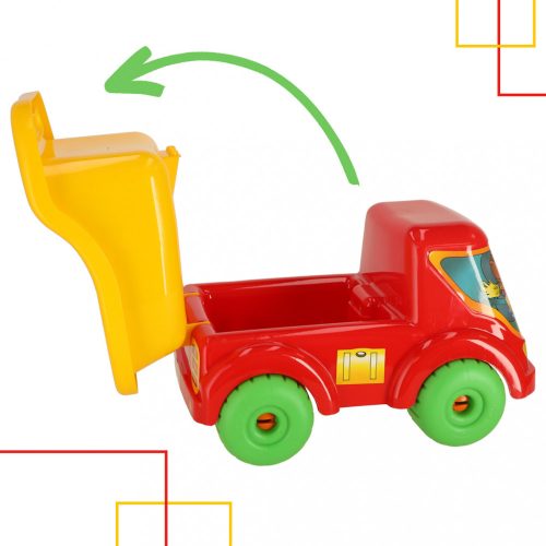 Bartek billenőplatós teherautó + homokozó tartozékok