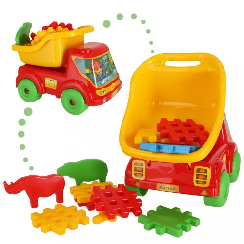 Bartek billenőplatós teherautó + homokozó tartozékok