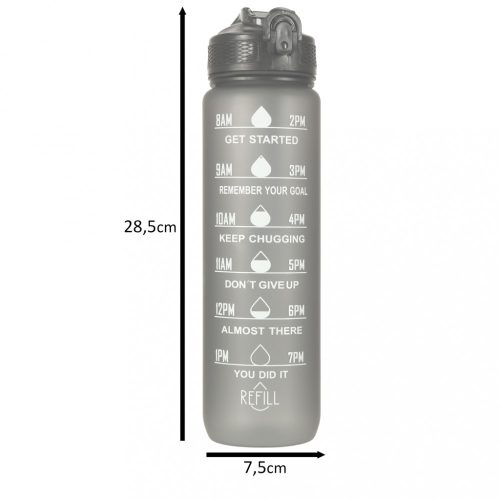 Víz palack bidon 1l fekete