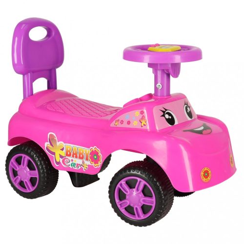 Babakocsi mosolygó autó dudával rózsaszínű