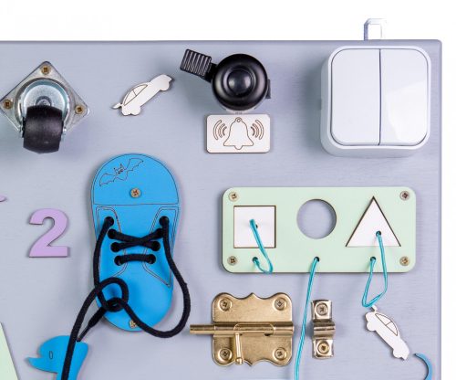 Fa manipulációs tábla narancssárga óra 50x37.5cm