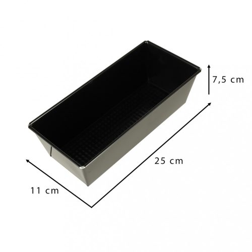 Texturált univerzális sütőtálca 25cm x 11cm x 7.5cm fekete