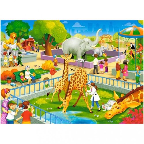 CASTORLAND Puzzle 60el. Állatkerti látogatás - Állatkerti szafari állatok 5+