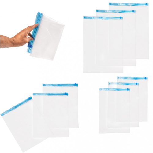 Tárolózsákok ruhákhoz 9 db, 3 méretben