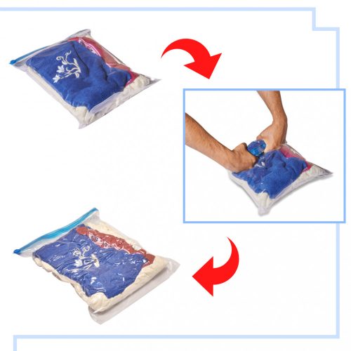 Tárolózsákok ruhákhoz 9 db, 3 méretben