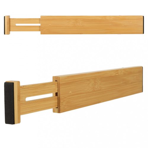 Fiókszervező állítható bambusz szeparátor 43x6x1.5cm 1 db
