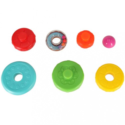 Montessori piramis torony, szenzoros kirakó, színes