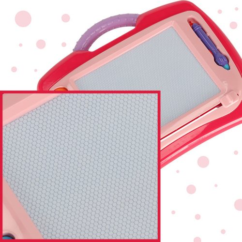 Mágneses tábla rajzolótábla töltőtoll bélyegek rózsaszínű