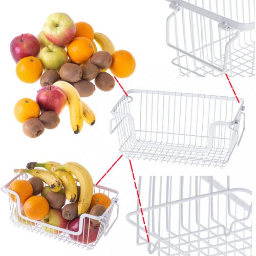 Gyümölcskosár zöldség szervező fém