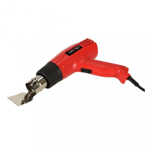 Elektromos hőlégfúvó pisztoly 0-600 fokos hőmérséklet-szabályozással + 4 cserélhető hegy 1600W