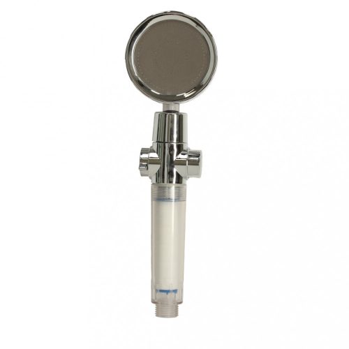 Kézi zuhany turbinával és tömlővel ezüst