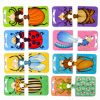 MUDUKO Puzzles kisgyermekeknek Barátkozzatok a rovarokkal Ecopuzzles két darab 18m+
