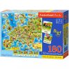 CASTORLAND Oktatási puzzle Európa térképe