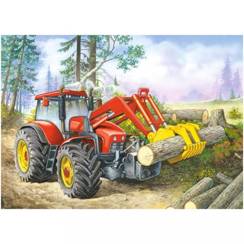CASTORLAND Puzzle 60el. Erdőterület - Traktor markológéppel