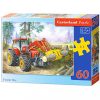 CASTORLAND Puzzle 60részes Erdőterület - Traktor markológéppel
