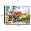 CASTORLAND Puzzle 60részes Erdőterület - Traktor markológéppel