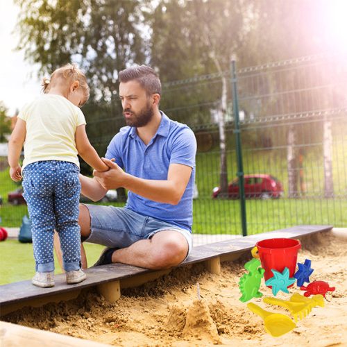 DIPLO W-127 Homokozó játékok vödör lapát gereblye formák 9el.