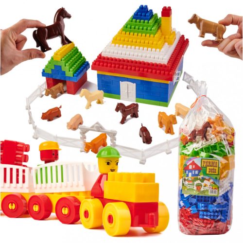 DIPLO Farm nagyméretű gyermek építő műanyag blokkok 303el.