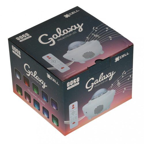 Star projektor éjszakai fény bluetooth hangszóró fehér