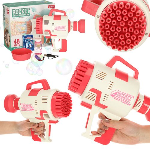 Buborékfegyver gép, szappan buborék csináló, rózsaszín