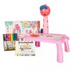 Kivetítő kivetítő asztal rajzasztal, zsiráfos, rózsaszín