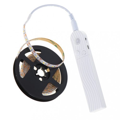USB akkumulátoros mozgásérzékelő LED szalag 2M hideg fehér