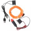 LED beltéri világítás autóhoz / autó USB / 12V szalag 3m narancs színű