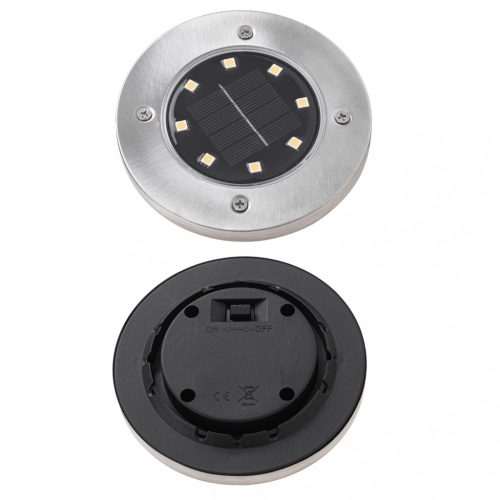 Disk Lights napelemes kerti lámpa, 8 LED x 4 db, hideg fehér