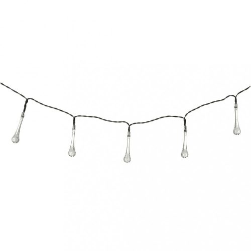 Napelemes jégcsap kerti lámpák 6,5m 30LED hideg fehér