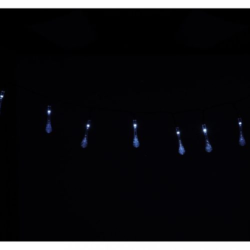 Napelemes jégcsap kerti lámpák 6,5m 30LED hideg fehér